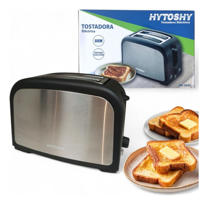 Tostadora Eléctrica 2 Rodajas De Pan 800 Watts 7 Niveles