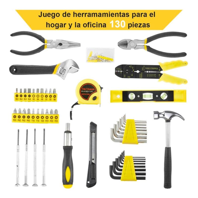 Juego De Herramientas De Mecánico Desarmadores Kit 130 Pcs