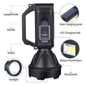 Linterna Farol Reflector Busca Huella Recargable Led Cob Usb