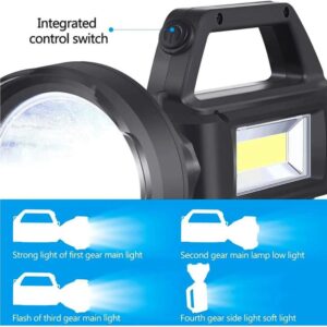 Linterna Farol Reflector Busca Huella Recargable Led Cob Usb