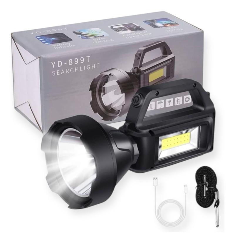 Linterna Farol Reflector Busca Huella Recargable Led Cob Usb